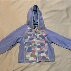Toddler Girls 2T North Face Pastel Lavender Fleece Zip up Sweatshirt